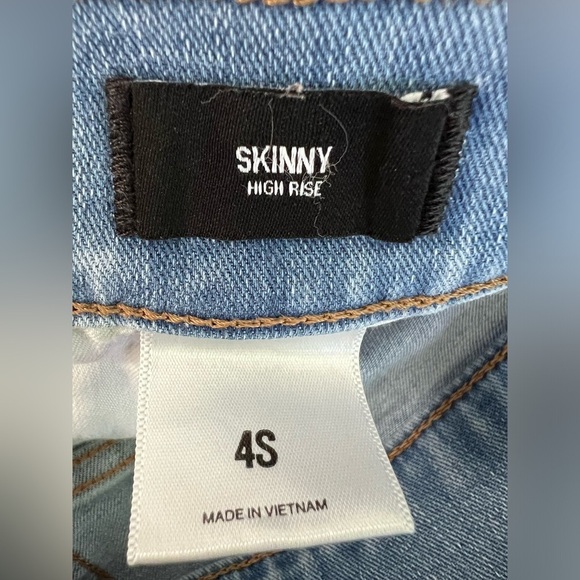 Express Jeans Womens Size 4S short Skinny High Rise Blue - Picture 6 of 8